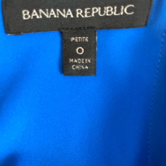 Banana Republic Blue Cap Sleeve Drape Back Dress - Size “0” Petite. - Picture 8 of 8